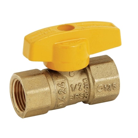 Dormont 1/2 In. FIP x 1/2 In. FIP Forged Brass Straight Gas Shutoff Valve 92-3232R